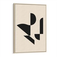 Obraz w ramie 50x70 - Rozkwitająca Abstrakcja - abstrakcyjne geometryczne kształty, minimalizm - rama drewno