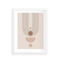Plakat w ramie 40x50 - Strukturalne Kształty Postępu - boho plakat, minimalizm - rama biała