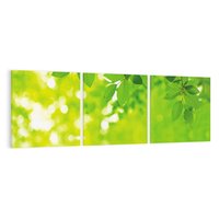 Obraz na płótnie 120x40 - Liście w Wodzie - liście, woda