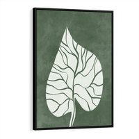 Obraz w ramie 50x70 - Migotliwe Wnętrze Zieleni - zielony plakat, roślinne motywy - rama czarna