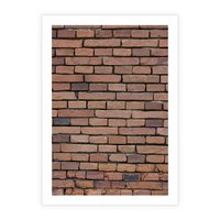 Plakat bez ramy 21x30 - Mur cegieł: industrialny urok - cegły, mur