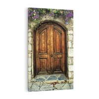 Obraz na płótnie 80x120 - Tajemnicze stare drzwi - stare, drzwi