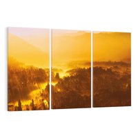 Obraz na płótnie 120x80 - Krajobraz leśny - las, drzewa