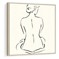 Obraz w ramie 50x50 - Migotliwa Symfonia - kobieta akt, minimalizm - rama drewno