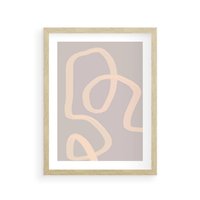 Plakat w ramie 40x50 - Nowoczesne Odbicia - minimalistyczny obraz, nowoczesny - rama drewno
