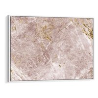 Obraz w ramie 120x80 - Wyjątkowa Stylizacja - marmur, złoto - rama biała