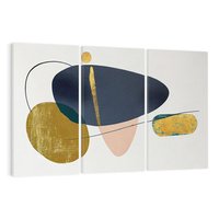 Obraz na płótnie 120x80 - Złoto Granatu - abstrakcyjne plamy koloru, złoto