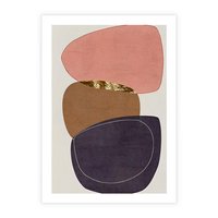 Plakat bez ramy 50x70 - Rozkwitające Przenikające Formy - abstrakcyjny obraz, geometryczne formy