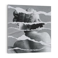 Obraz na płótnie 30x30 - Kolaż z Antyczną Rzeźbą - antyczna rzeźba, kolaż ze zdjęć