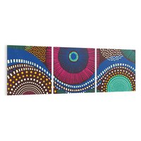 Obraz na płótnie 120x40 - Energia Wzorców - enticzne wzory, kształty