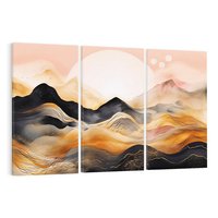 Obraz na płótnie 120x80 - Grafika Zachodu - nowoczesna grafika, odcienie pastelowe