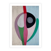 Plakat bez ramy 21x30 - Wibracje Kolorów Marzeń - abstrakcyjne dziwne kształty, olejny obraz