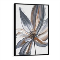 Obraz w ramie 50x70 - Olejne kwiaty - wyraz emocji - kwiaty, malowane - rama czarna