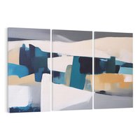 Obraz na płótnie 120x80 - Turkusowe Maźnięcia - obraz, abstrakcja