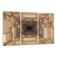 Obraz na płótnie 120x80 - Abstrakcyjny 3D tunel: Podróż w głębię - 3D, tunel