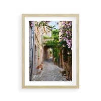 Plakat w ramie 40x50 - Ścieżka W Nieskończoność - uliczka, perspektywa - rama drewno