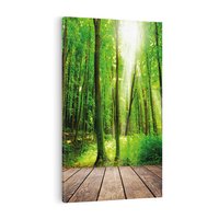 Obraz na płótnie 50x70 - Spacer po urokliwej dróżce w lesie - las, dróżka