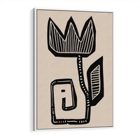 Obraz w ramie 70x100 - Migotliwa Symfonia Kwiatu - kwiat, nowoczesna grafika - rama biała