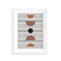 Plakat w ramie 30x40 - Plakat w Stylu Abstrakcji - geometryczna grafika, plakat - rama biała