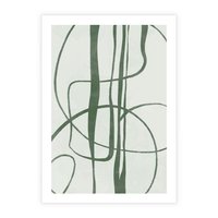 Plakat bez ramy 21x30 - Zielony Spokój - zielona abstrakcja, spokojny plakat
