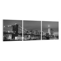 Obraz na płótnie 90x30 - Miasto, które nie Śpi - most, Nowy Jork