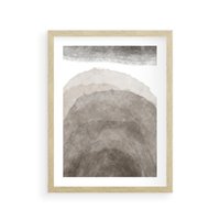 Plakat w ramie 30x40 - Przenikające Kształty - rozmyte cienie, abstrakcja - rama drewno