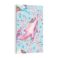Obraz na płótnie 80x120 - Lekkość W Ruchu - delfin, akwarela
