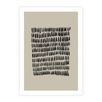 Plakat bez ramy 21x30 - Energetyczne Pulsacje Nowości - boho plakat, czarne kropki kreski