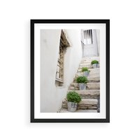 Plakat w ramie 30x40 - Wznoszące się Marzenia - schody, perspektywa - rama czarna