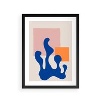 Plakat w ramie 50x70 - Bezgraniczna Galeria Plam - abstrakcja, nowoczesny plakat - rama czarna