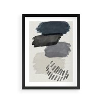Plakat w ramie 40x50 - W Stylu Akwareli - nowoczesny plakat, abstrakcja - rama czarna