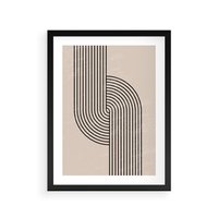 Plakat w ramie 50x70 - Puls Abstrakcji - abstrakcyjne linie, geometria - rama czarna