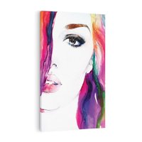 Obraz na płótnie 50x70 - Kobieta Twarz Abstrakcja - kobieta, twarz
