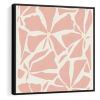 Obraz w ramie 50x50 - Akwarelowe Promienie - abstrakcyjne boho kwiaty, kompozycja - rama czarna