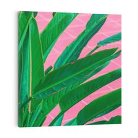 Obraz na płótnie 60x60 - Odezwij się do przeszłości - liście, retro