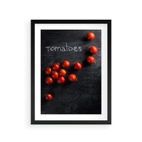 Plakat w ramie 40x50 - Świeżość Smaku - pomidory, kuchnia - rama czarna