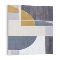 Obraz na płótnie 40x40 - Odbicie wschodzącego jutra - graficzne kształty, geometria