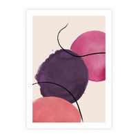 Plakat bez ramy 50x70 - Migotliwe Widzenia - abstrakcyjne akwarelowe plamy, nieregularne linie