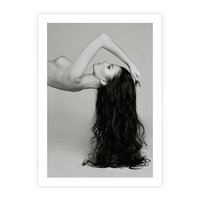Plakat bez ramy 21x30 - Piękno włosów kobiety w ruchu - włosy, piękno