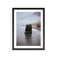 Plakat w ramie 30x40 - Północna Dzikość: Skaliste Klify nad Morzem - skały, klify - rama czarna