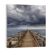 Obraz na płótnie 40x40 - Burzowe emocje - sztorm, morze