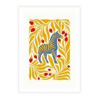 Plakat bez ramy 30x40 - Zebra w Nowoczesności - abstrakcyjna nowoczesna grafika, pośrodku zebra