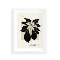 Plakat w ramie 50x70 - Melancholia przerywanych linii - wiaty, typografia - rama biała
