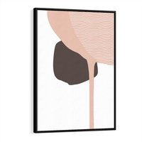 Obraz w ramie 50x70 - Wibracje Odbić Plam - abstrakcyjny obraz, rozlewające się plamy - rama czarna