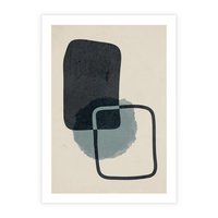 Plakat bez ramy 30x40 - Migotliwe Refleksje - abstrakcyjne nieregularne kształty, minimalistyczny plakat