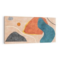 Obraz na płótnie 100x50 - Miedziana Ekspresja - abstrakcyjne kształty, plamy