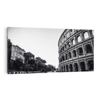 Obraz na płótnie 140x70 - Echa Historii - czarno biała fotografia, koloseum