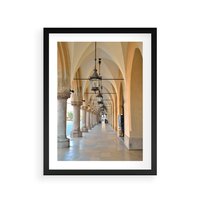 Plakat w ramie 30x40 - Uliczka w perspektywie czasu - uliczka, perspektywa - rama czarna
