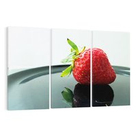 Obraz na płótnie 120x80 - Truskawka Słodki Nurt - truskawka, owoce