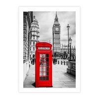 Plakat bez ramy 50x70 - Ikoniczna budka w Londynie - Londyn, budka